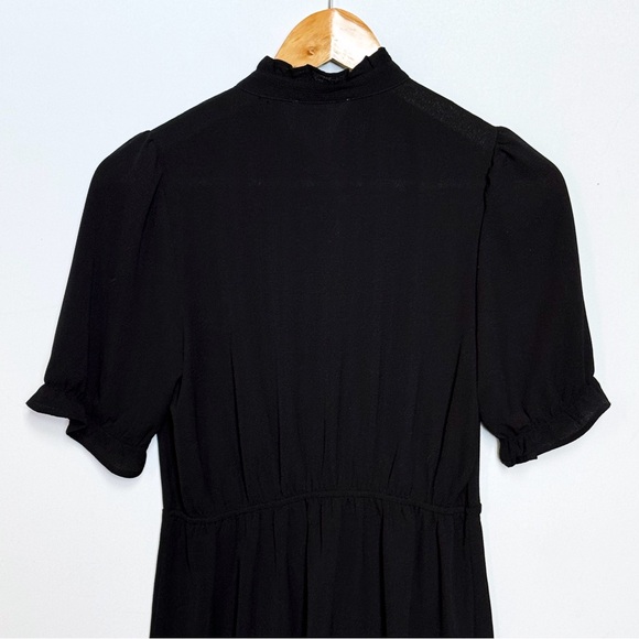 MONTEAU Los Angeles Black Ruffle Fit And Flare Dress. Women’s Size Medium. - Picture 9 of 10